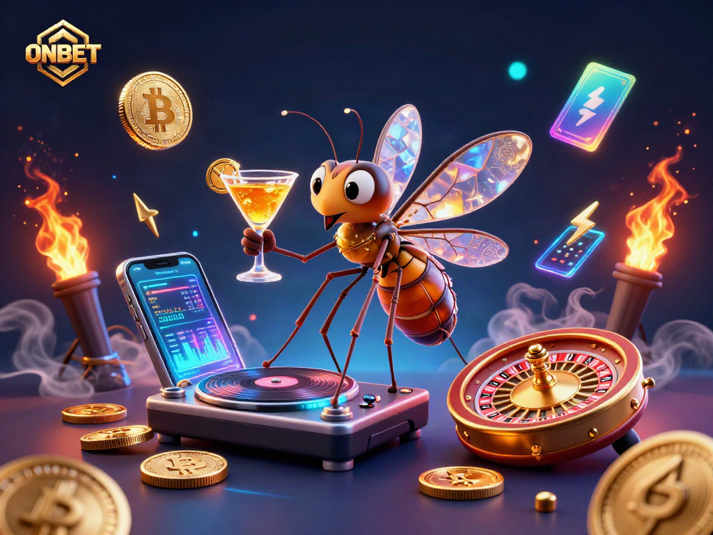 Engage with ONBET's thrilling 3D casino experience featuring unique characters and vibrant gambling elements.
