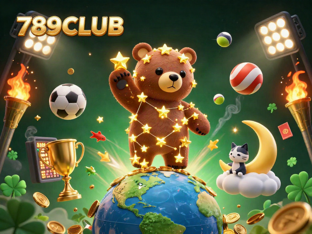 Experience big wins with 789CLUB in this vibrant 3D casino-themed artwork featuring dynamic game elements.