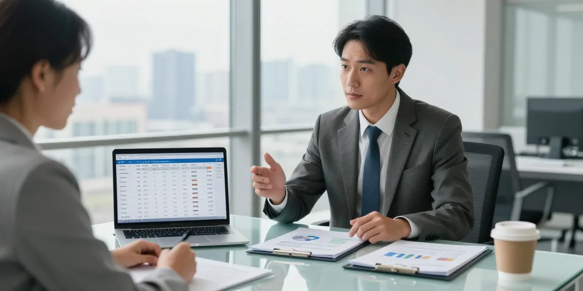 소액결제현금화에 대한 전문적인 금융 상담 장면, 현대적인 사무실에서 상담사가 고객과 대화하는 모습