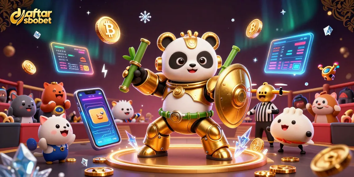 Bet on daftar sbobet with thrilling gaming and rich rewards in a vibrant 3D casino scene.