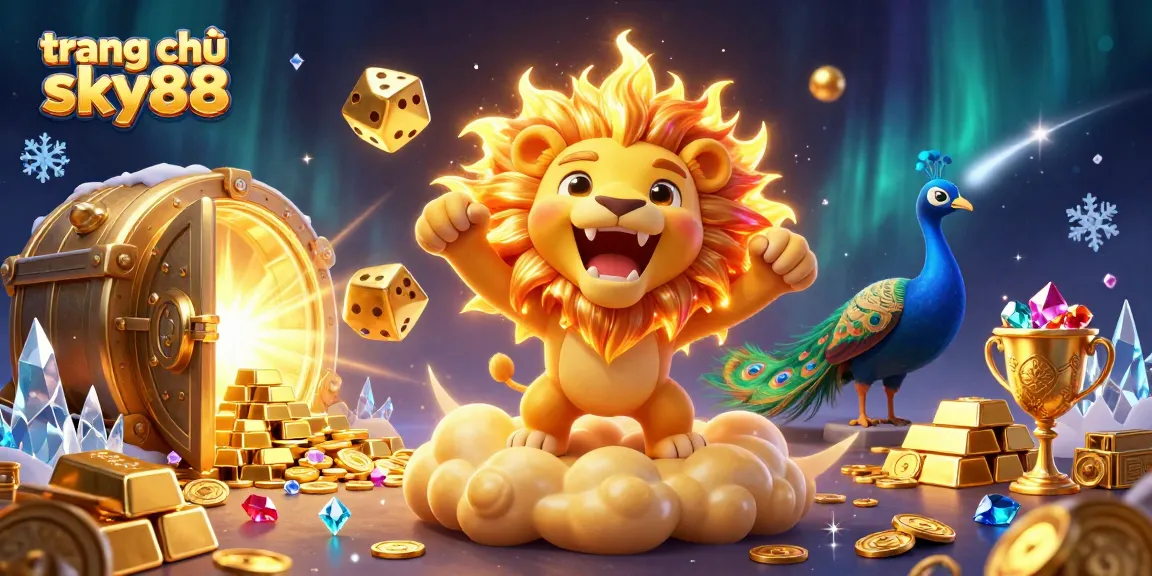 Experience the thrill with trang chủ sky88 through dynamic 3D casino visuals featuring golden treasures.